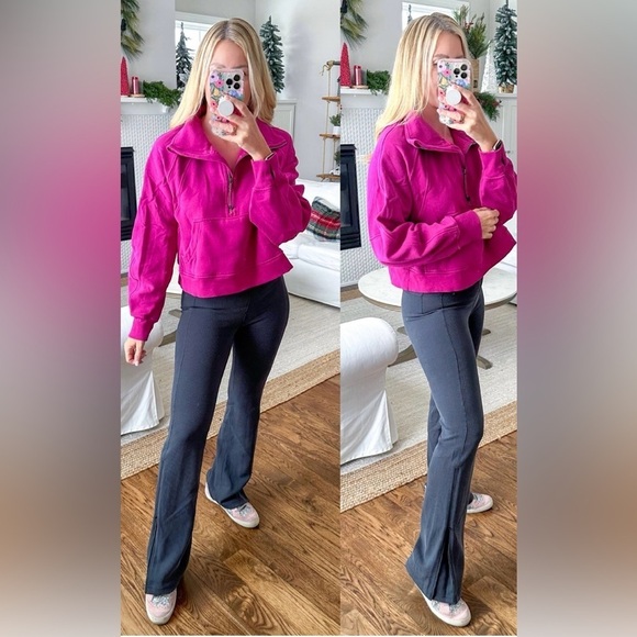 Lululemon Brushed Softstreme Ribbed Zip Flared Pant 32.5" - Picture 15 of 17